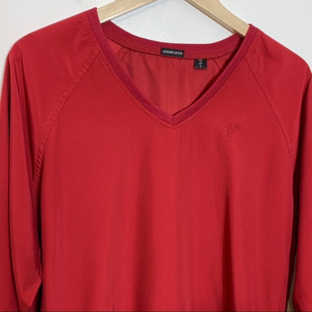 EUC Ashworth Golf Rustic Red‎ Pullover Windbreaker